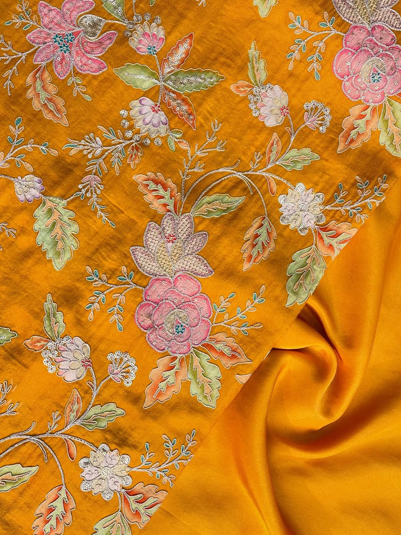 Embroidered Tissue Fabric (2.5 Meters Each Design)